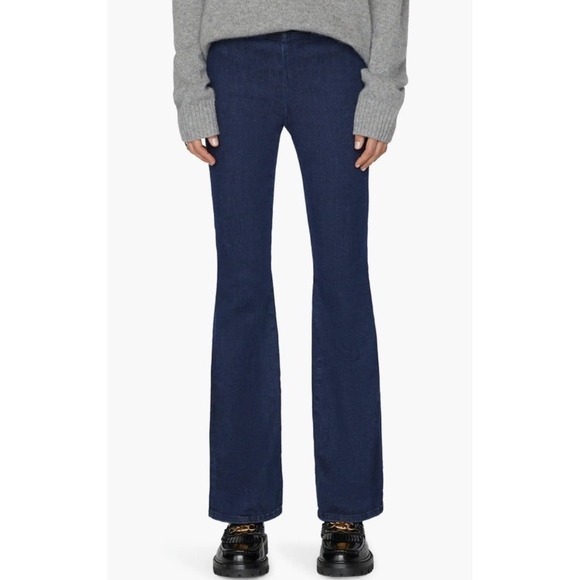 FRAME Denim - FRAME Womens Jet Set Flare Jeans Keller Dark Wash‎ High Rise Pull On Stretch 2